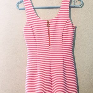 Lilly Pulitzer pink & white striped dress size XS